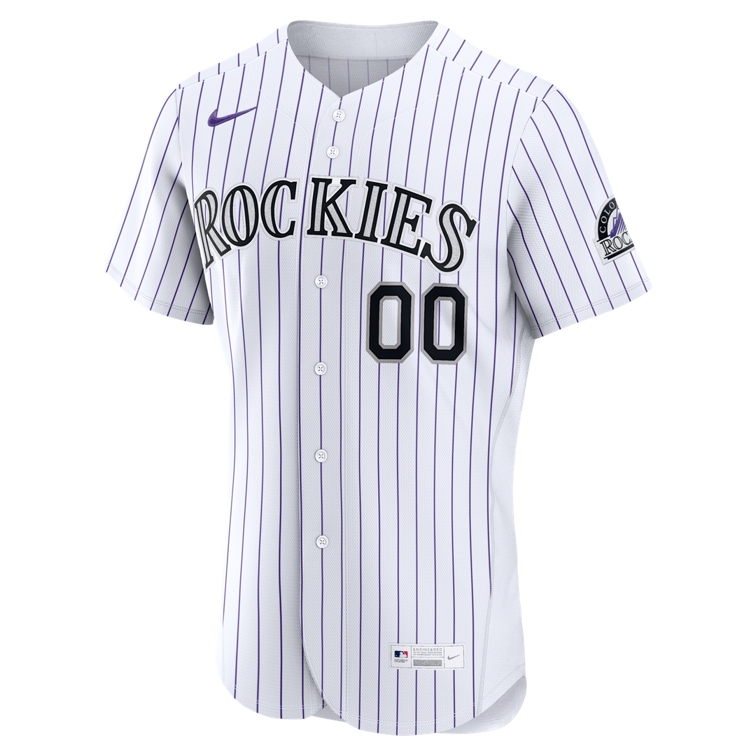 Colorado Rockies Nike Home Authentic Custom Jersey - White Official MLB Team Apparel Baseball Fan Gear