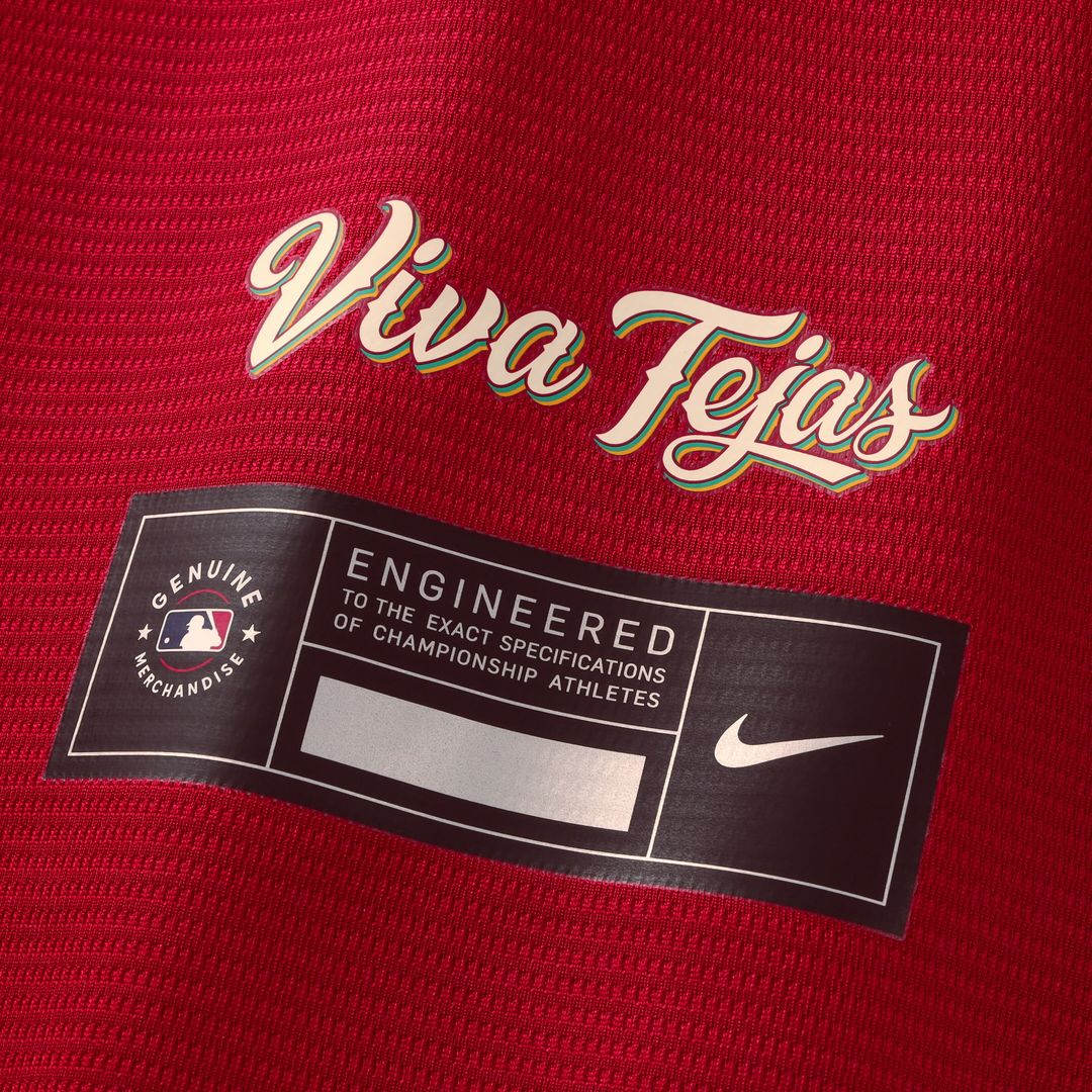 Joc Pederson Texas Rangers Nike 2026 City Connect Stadium Jersey - Red Official MLB Team Apparel Baseball Fan Gear