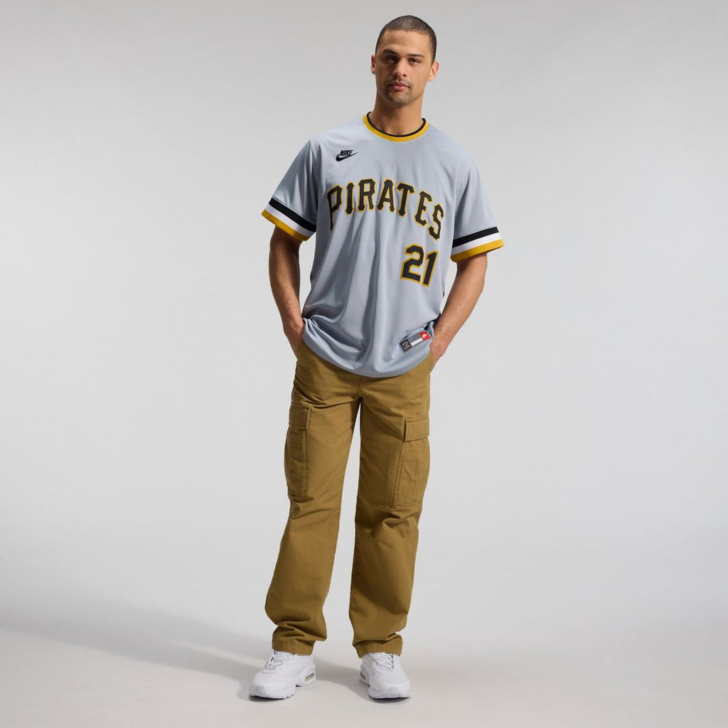 Roberto Clemente Pittsburgh Pirates Nike Throwback Cooperstown Collection Limited Jersey - Gray Official MLB Team Apparel Baseball Fan Gear