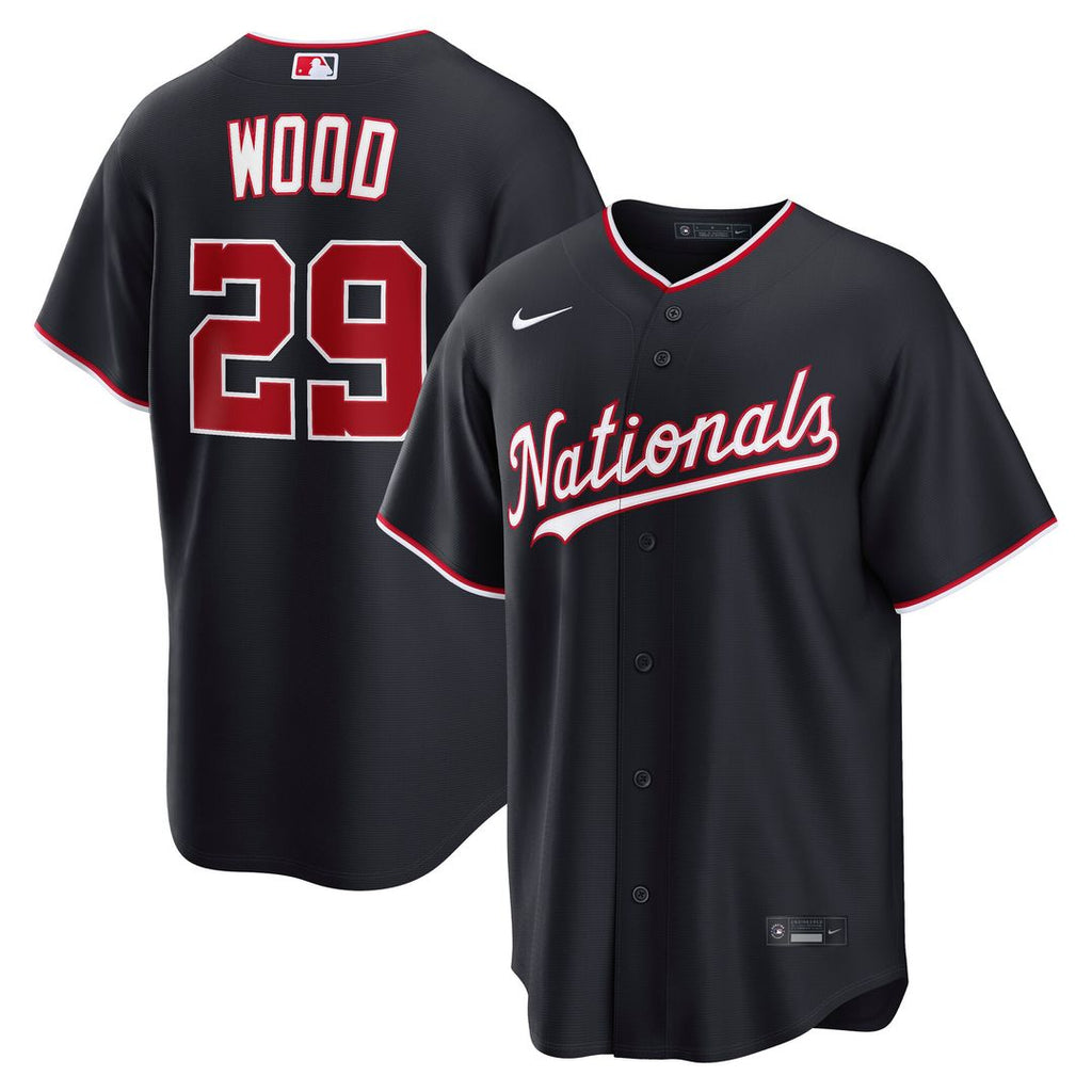 James Wood Washington Nationals Nike Alternate Replica Jersey - Navy Official MLB Team Apparel Baseball Fan Gear