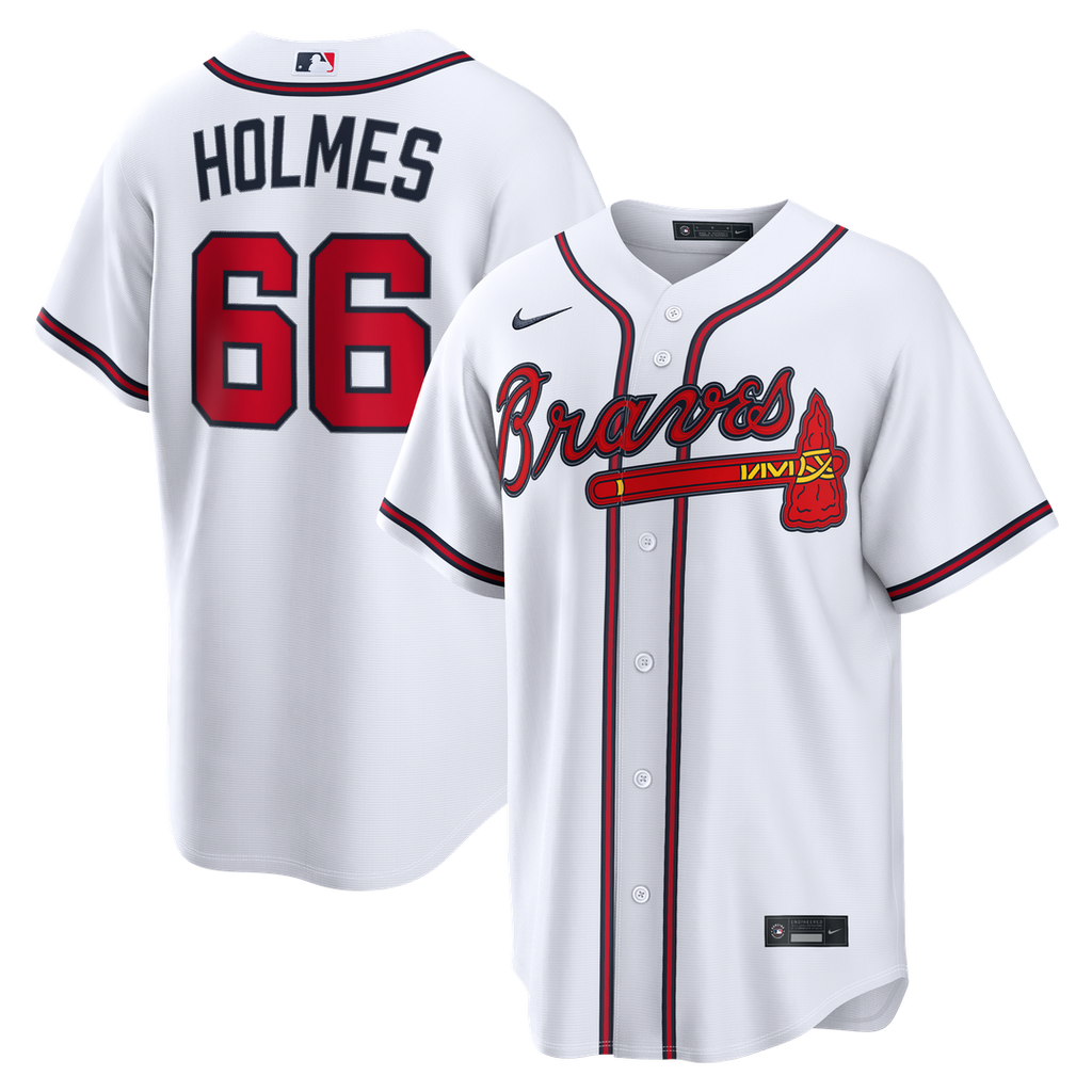 Grant Holmes Atlanta Braves Nike Home Replica Jersey - White Official MLB Team Apparel Baseball Fan Gear
