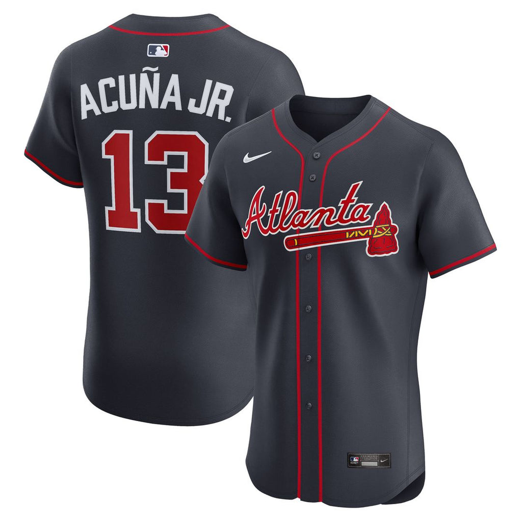 Ronald Acuña Jr. Atlanta Braves Nike Alternate Elite Jersey - Navy Official MLB Team Apparel Baseball Fan Gear