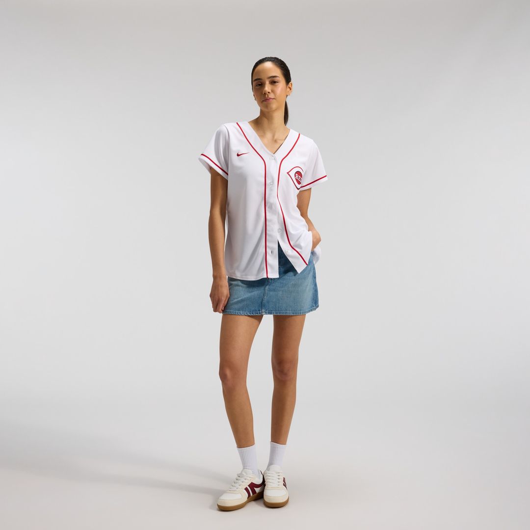 Elly De La Cruz Cincinnati Reds Nike Women's Home Replica Jersey - White Official MLB Team Apparel Baseball Fan Gear