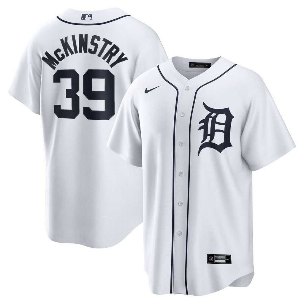 Zach McKinstry Detroit Tigers Nike Home Replica Jersey - White Official MLB Team Apparel Baseball Fan Gear