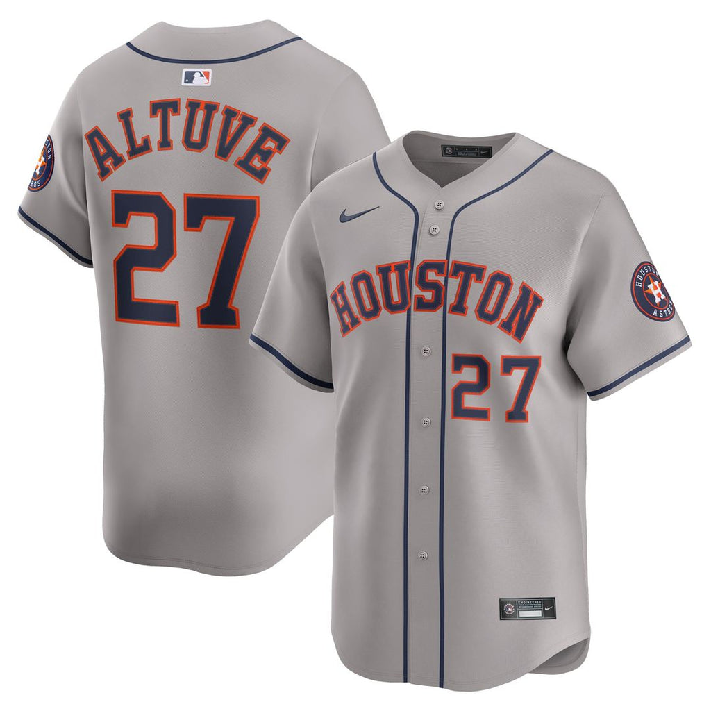 Jose Altuve Houston Astros Nike Road Limited Player Jersey - Gray Official MLB Team Apparel Baseball Fan Gear
