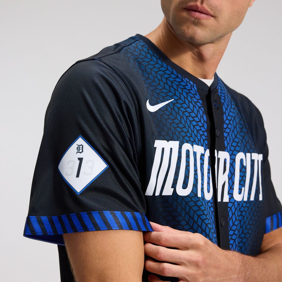 Detroit Tigers Nike City Connect Limited Jersey - Blue Official MLB Team Apparel Baseball Fan Gear
