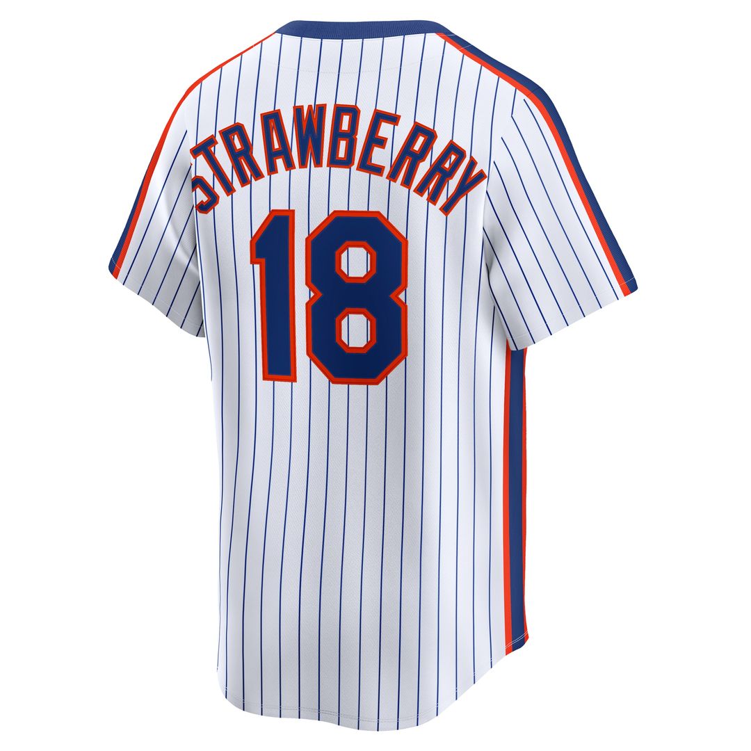 Darryl Strawberry New York Mets Nike Throwback Cooperstown Collection Limited Jersey - White Official MLB Team Apparel Baseball Fan Gear