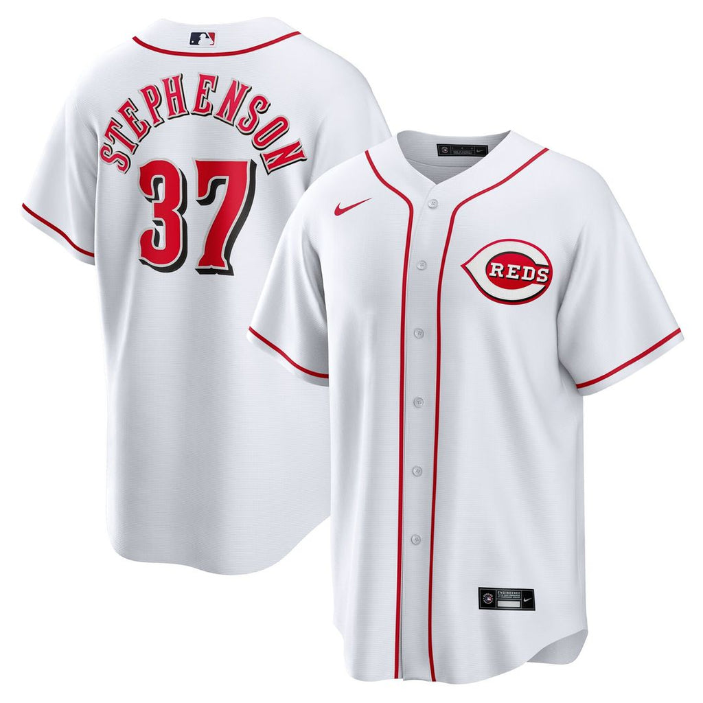 Tyler Stephenson Cincinnati Reds Nike Home Replica Jersey - White Official MLB Team Apparel Baseball Fan Gear