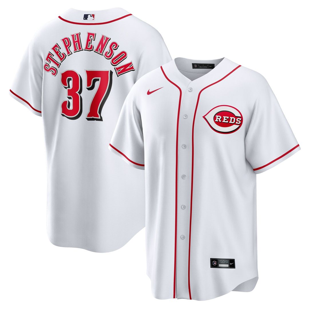 Tyler Stephenson Cincinnati Reds Nike Home Replica Jersey - White Official MLB Team Apparel Baseball Fan Gear