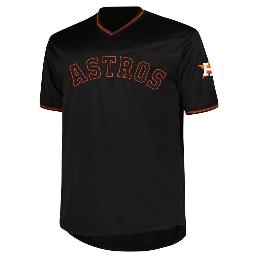 Houston Astros Profile Big & Tall Pop Fashion Jersey - Black Official MLB Team Apparel Baseball Fan Gear