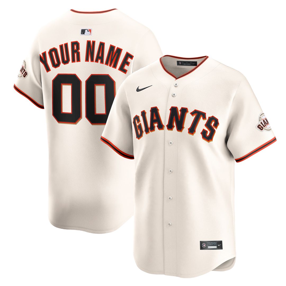 San Francisco Giants Nike Home Limited Custom Jersey - Cream Official MLB Team Apparel Baseball Fan Gear
