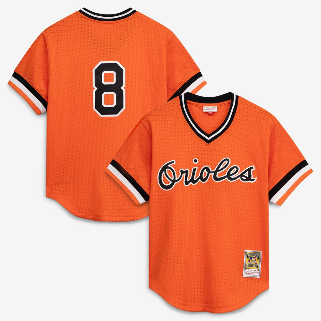 Cal Ripken Jr. Baltimore Orioles Mitchell & Ness Authentic Batting Practice Jersey - Orange Official MLB Team Apparel Baseball Fan Gear