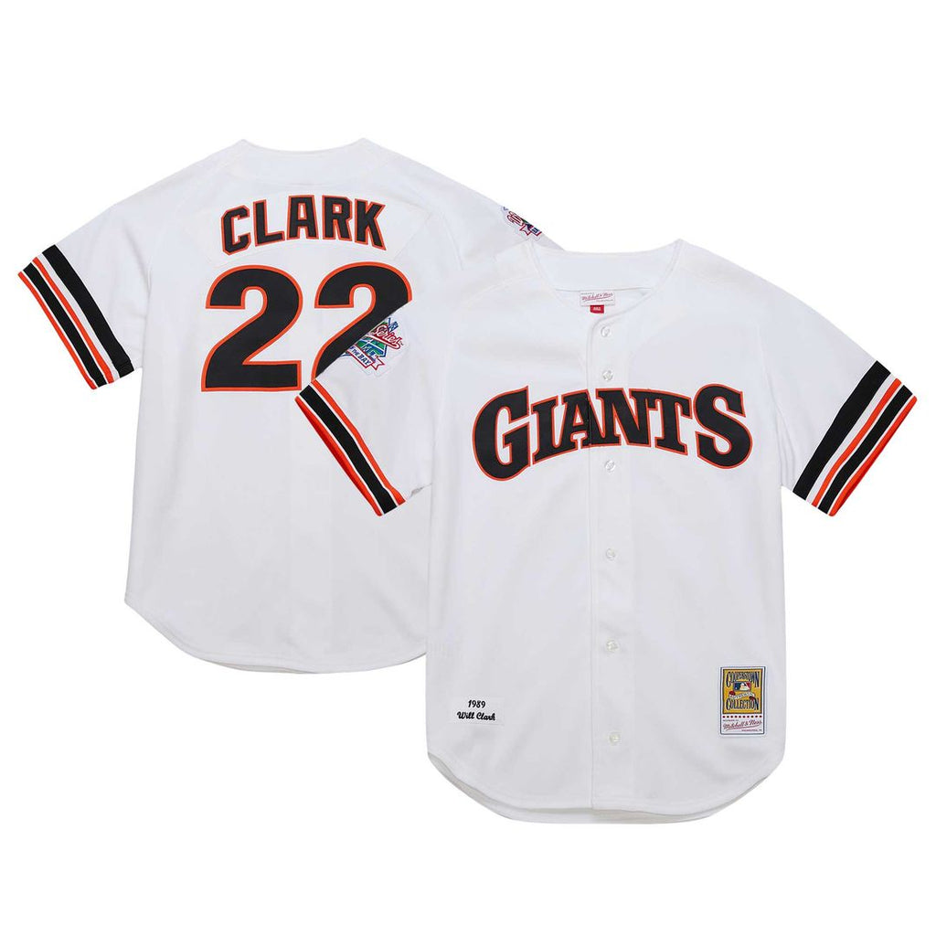 Will Clark San Francisco Giants Mitchell & Ness Cooperstown Collection 1989 Authentic Jersey - White Official MLB Team Apparel Baseball Fan Gear