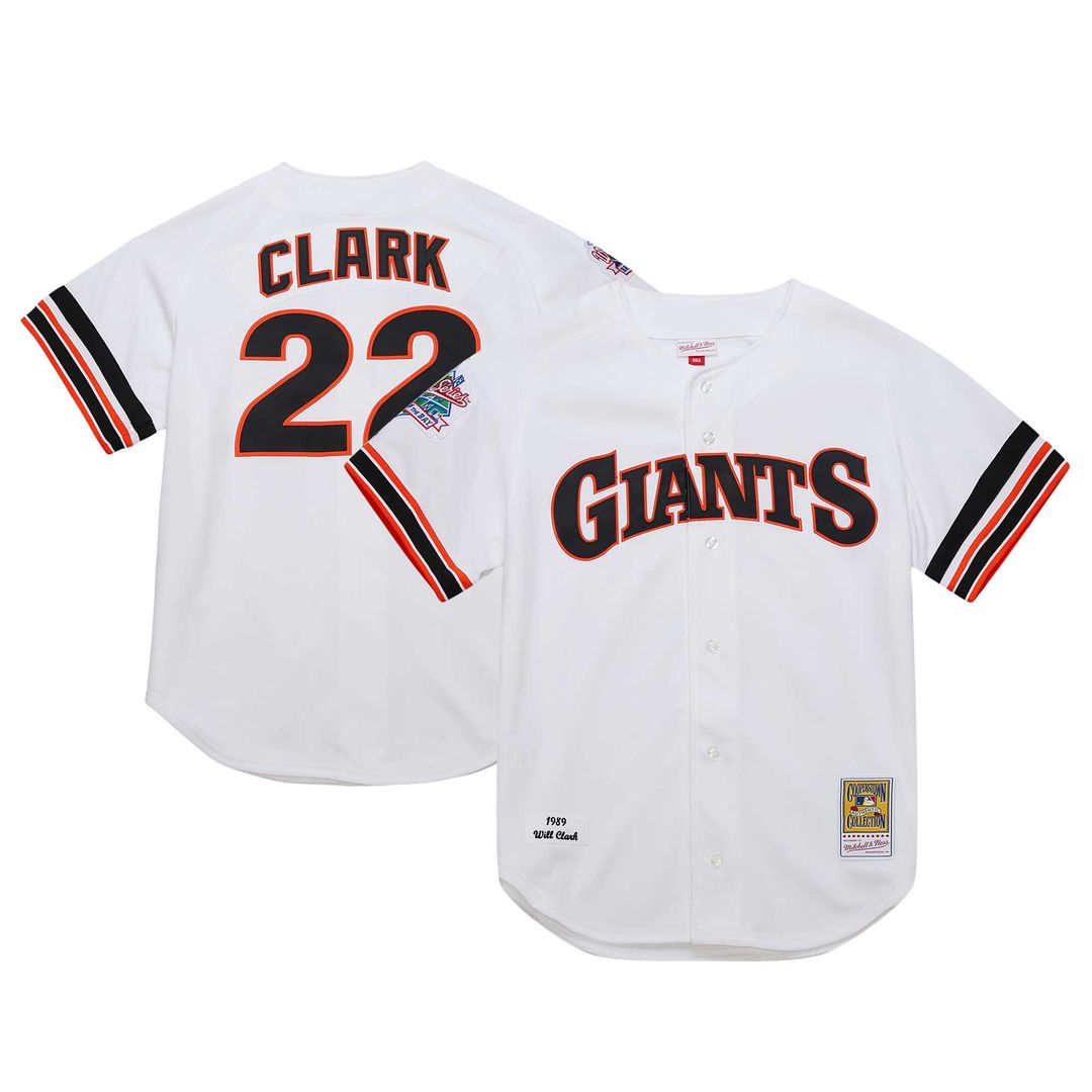 Will Clark San Francisco Giants Mitchell & Ness Cooperstown Collection 1989 Authentic Jersey - White Official MLB Team Apparel Baseball Fan Gear