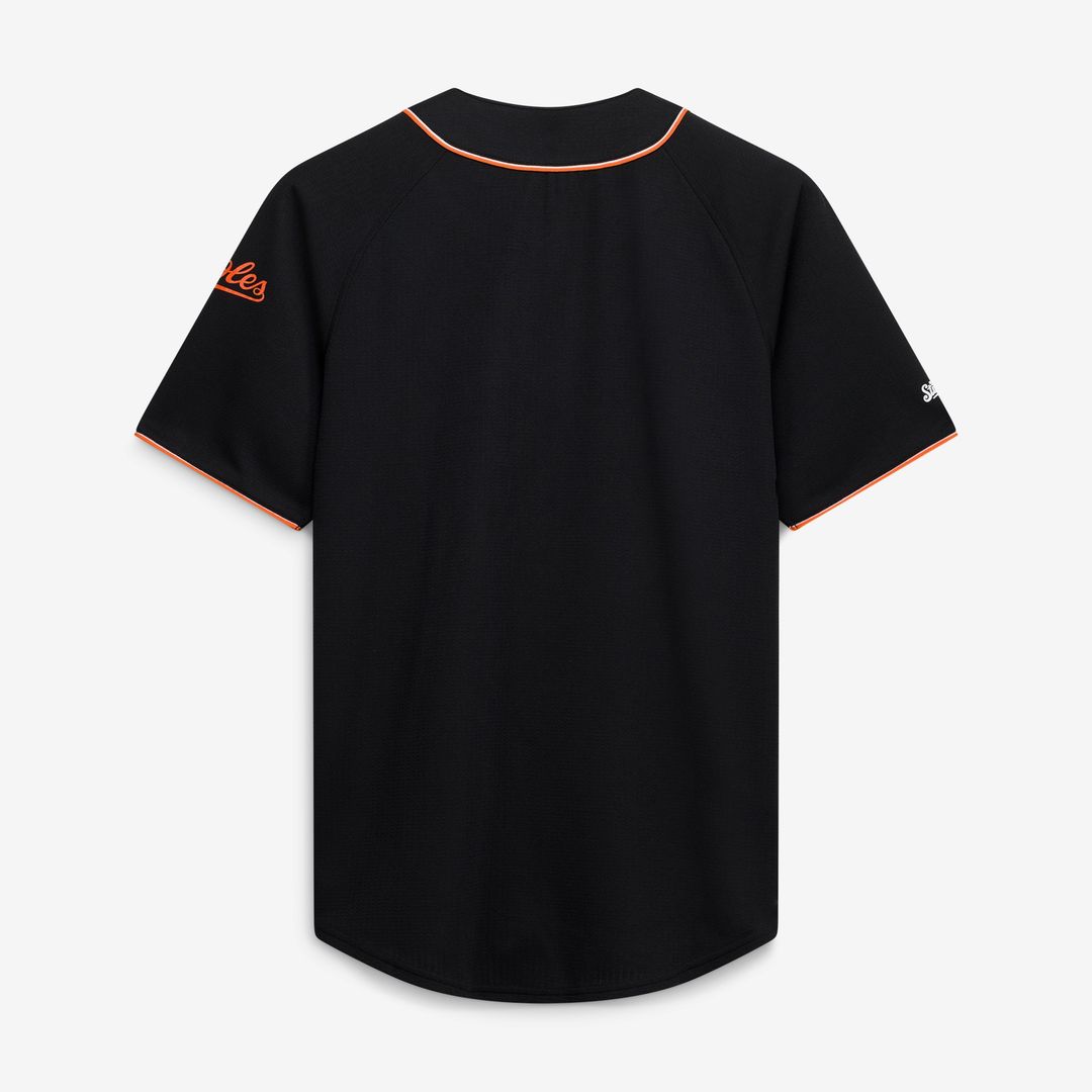 Baltimore Orioles Stitches Team Color Full-Button Fashion Jersey - Black Official MLB Team Apparel Baseball Fan Gear