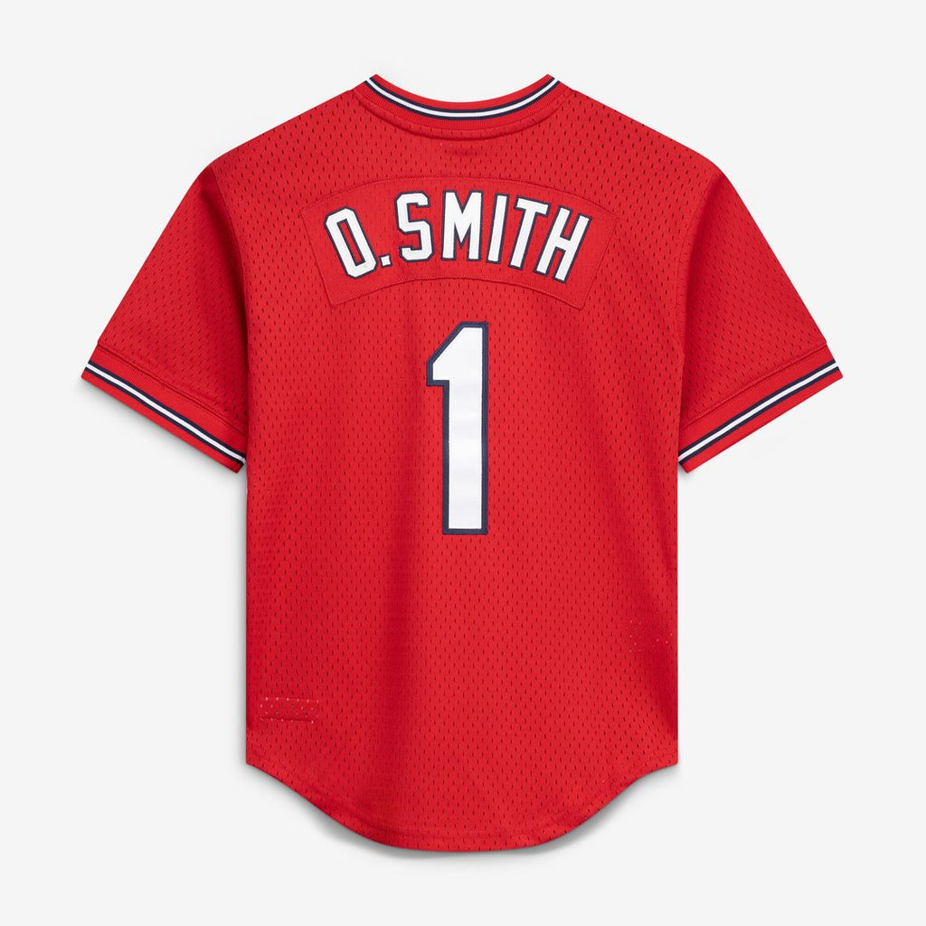 Ozzie Smith St. Louis Cardinals Mitchell & Ness Youth Cooperstown Collection Mesh Batting Practice Jersey - Navy Official MLB Team Apparel Baseball Fa