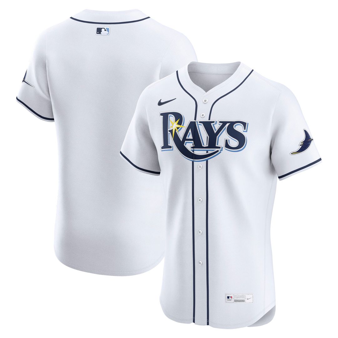 Tampa Bay Rays Nike Home Elite Jersey - White Official MLB Team Apparel Baseball Fan Gear