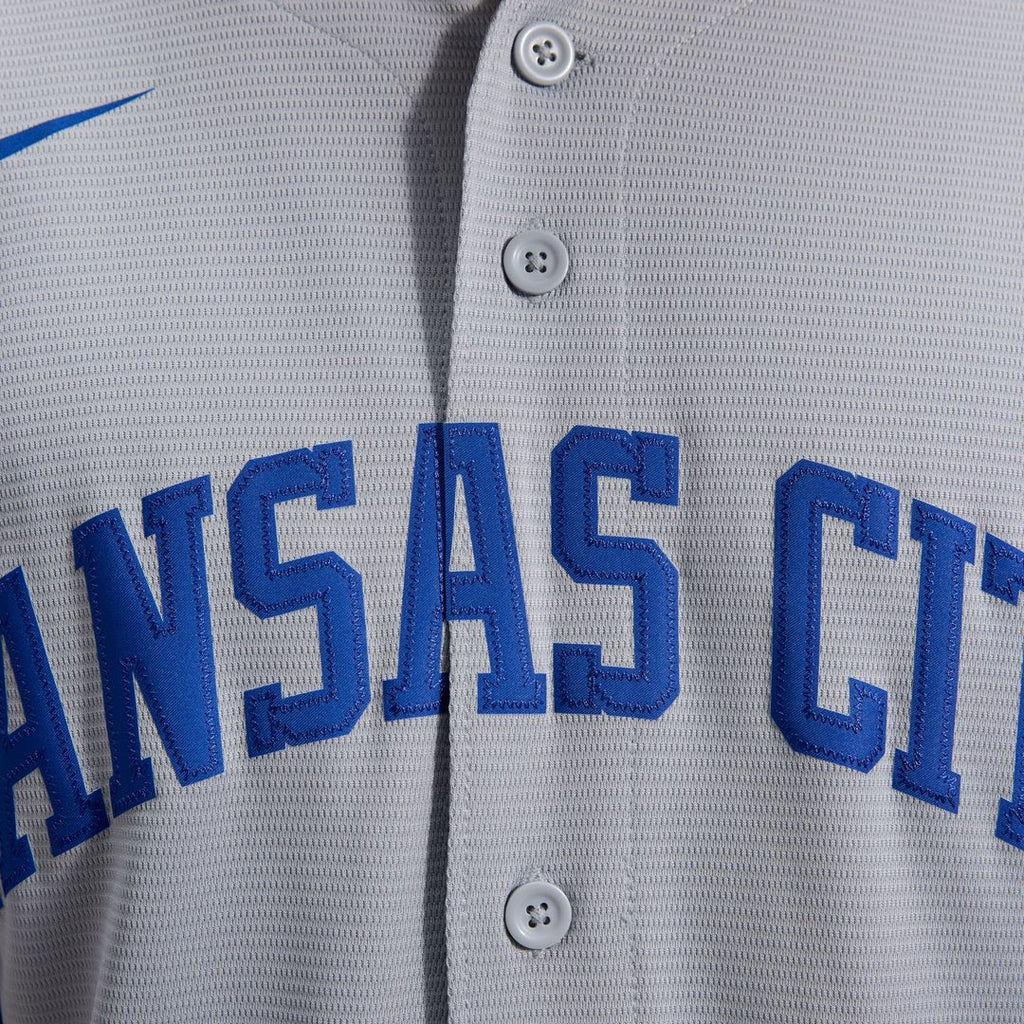 Bobby Witt Jr. Kansas City Royals Nike Road Replica Jersey - Gray Official MLB Team Apparel Baseball Fan Gear