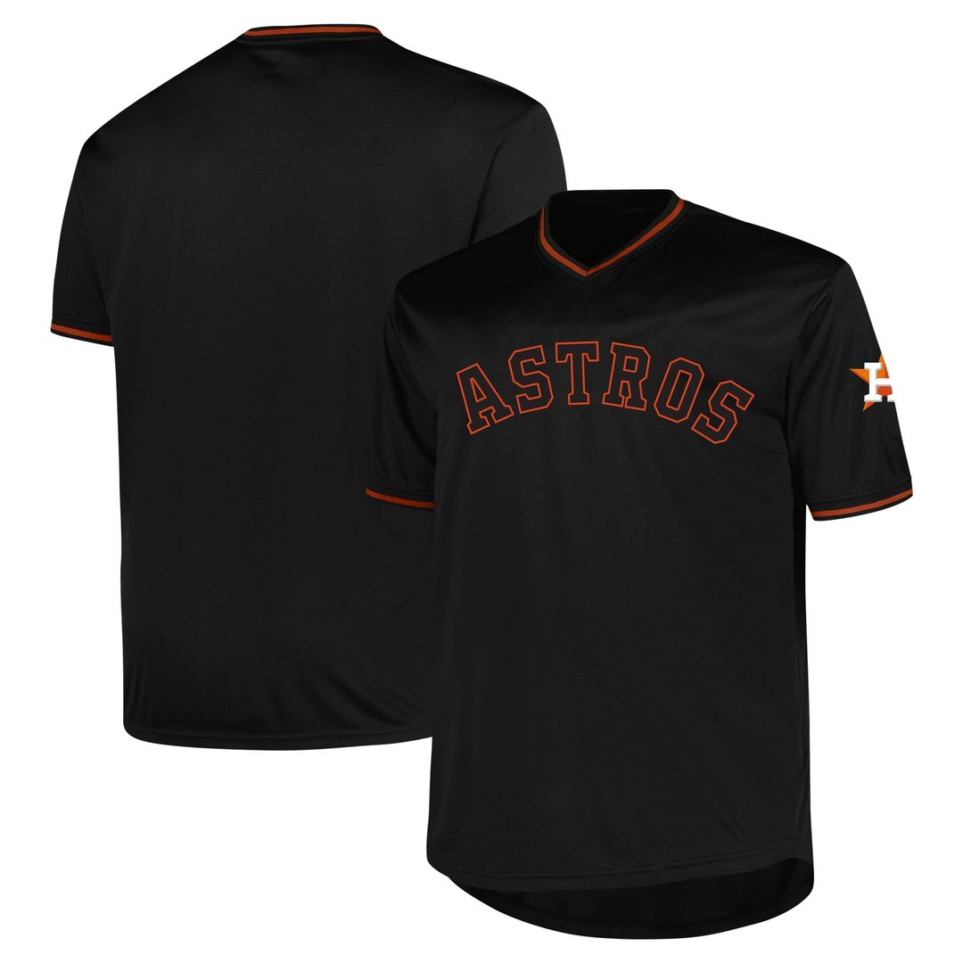 Houston Astros Profile Big & Tall Pop Fashion Jersey - Black Official MLB Team Apparel Baseball Fan Gear