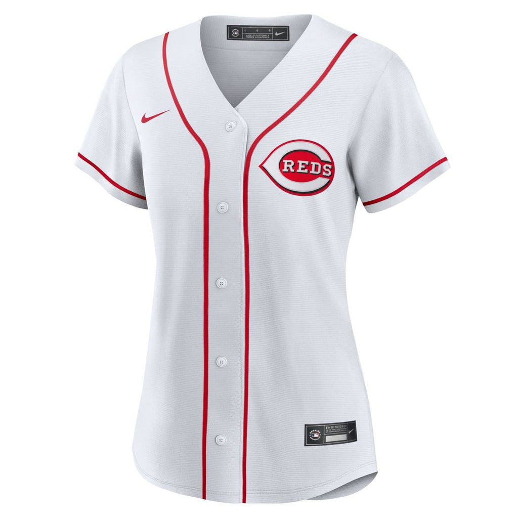 Cincinnati Reds Nike Women's Home Replica Team Jersey - White Official MLB Team Apparel Baseball Fan Gear