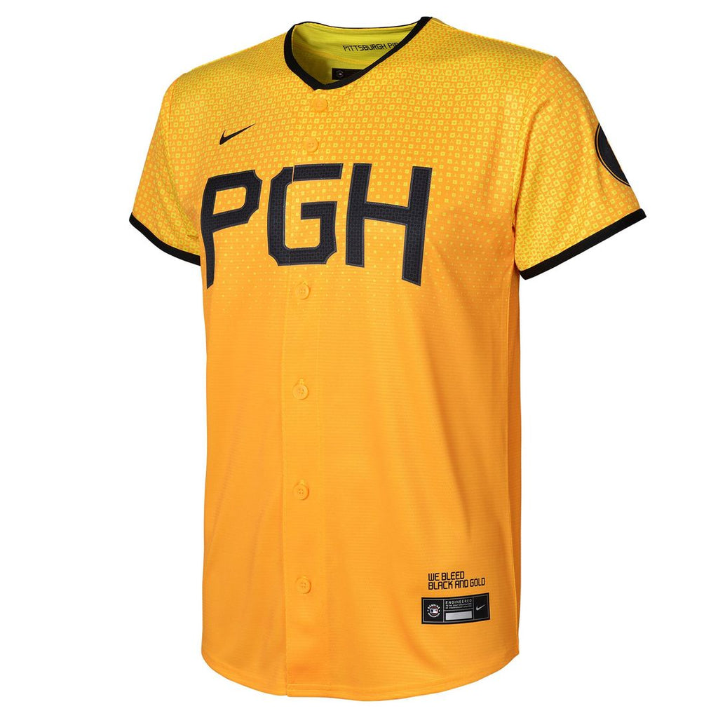 Pittsburgh Pirates Nike Toddler City Connect Replica Jersey - Gold Official MLB Team Apparel Baseball Fan Gear