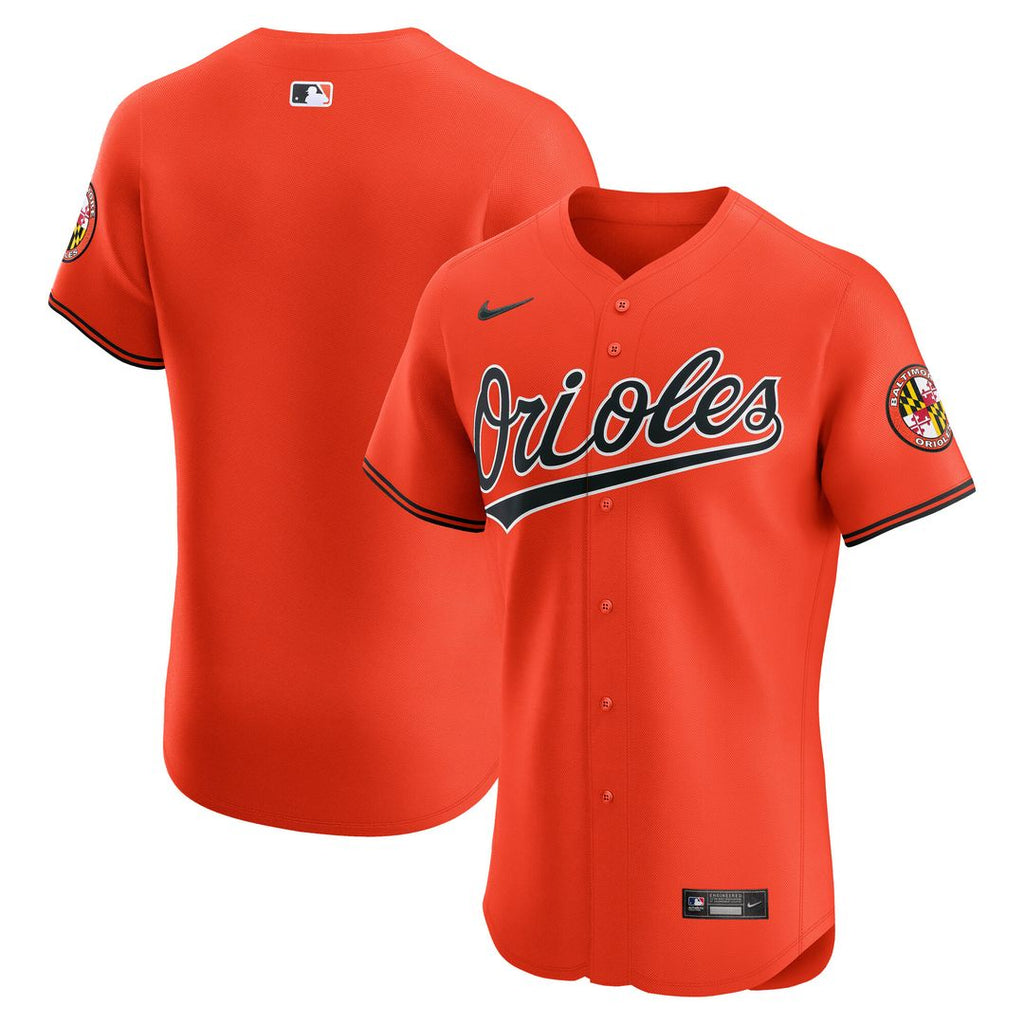 Baltimore Orioles Nike Alternate 2 Elite Jersey - Orange Official MLB Team Apparel Baseball Fan Gear