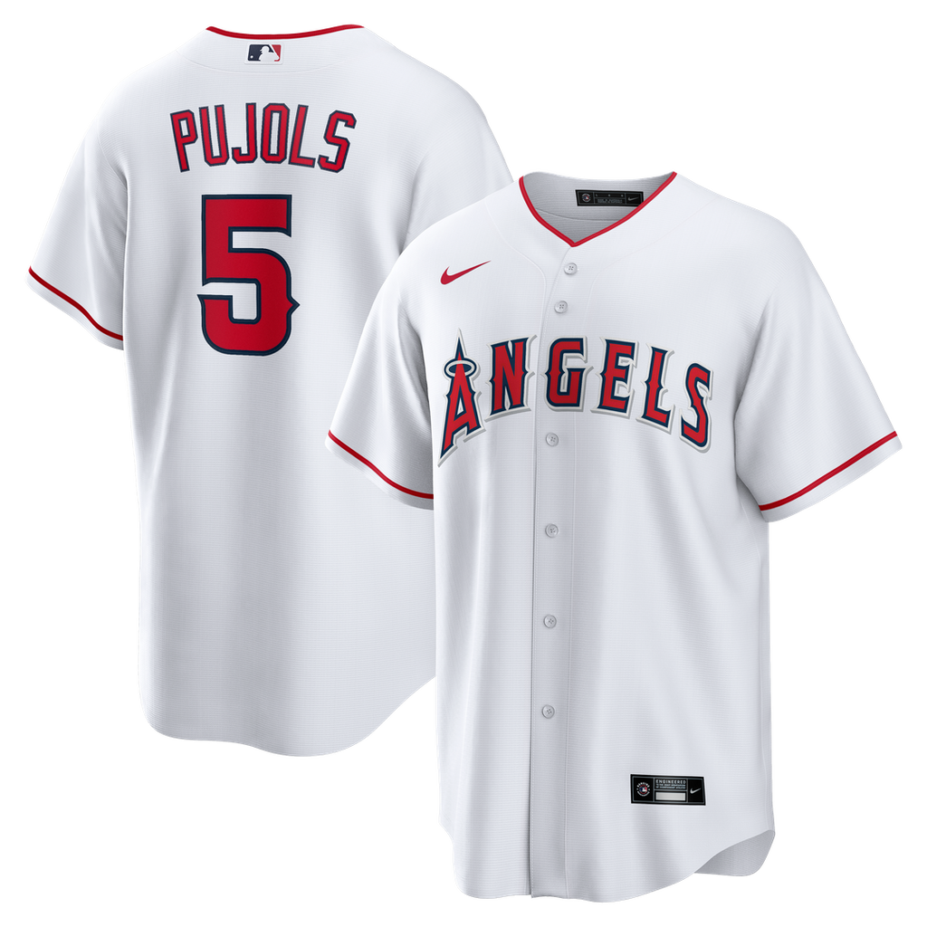Albert Pujols Los Angeles Angels Nike Home Retired Player Replica Jersey - White Official MLB Team Apparel Baseball Fan Gear