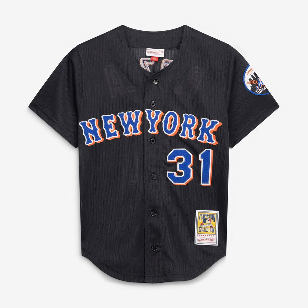 Mike Piazza New York Mets Mitchell & Ness Cooperstown Collection 2000 Batting Practice Jersey - Black Official MLB Team Apparel Baseball Fan Gear
