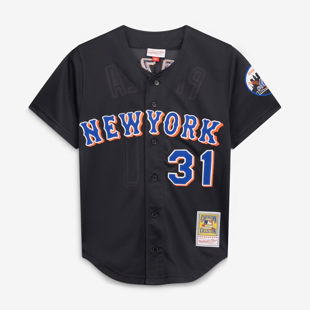 Mike Piazza New York Mets Mitchell & Ness Cooperstown Collection 2000 Batting Practice Jersey - Black Official MLB Team Apparel Baseball Fan Gear