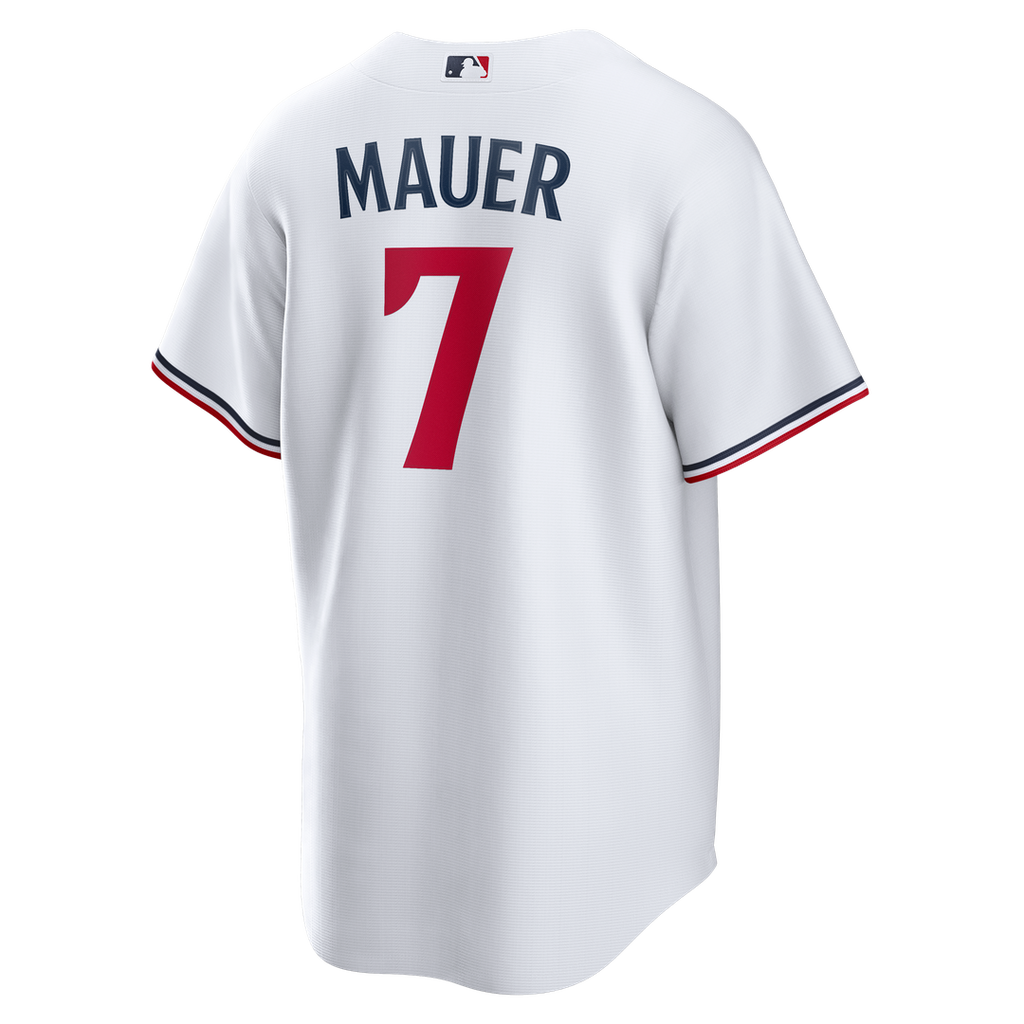 Joe Mauer Minnesota Twins Nike Home Retired Player Replica Jersey - White Official MLB Team Apparel Baseball Fan Gear