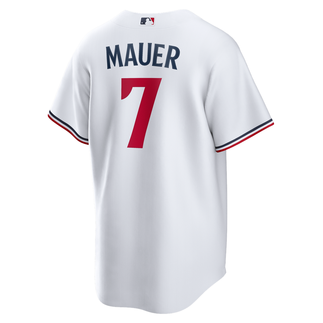 Joe Mauer Minnesota Twins Nike Home Retired Player Replica Jersey - White Official MLB Team Apparel Baseball Fan Gear