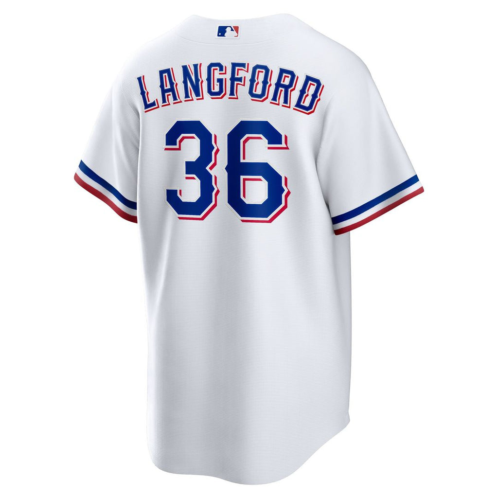 Wyatt Langford Texas Rangers Nike Home Replica Jersey - White Official MLB Team Apparel Baseball Fan Gear