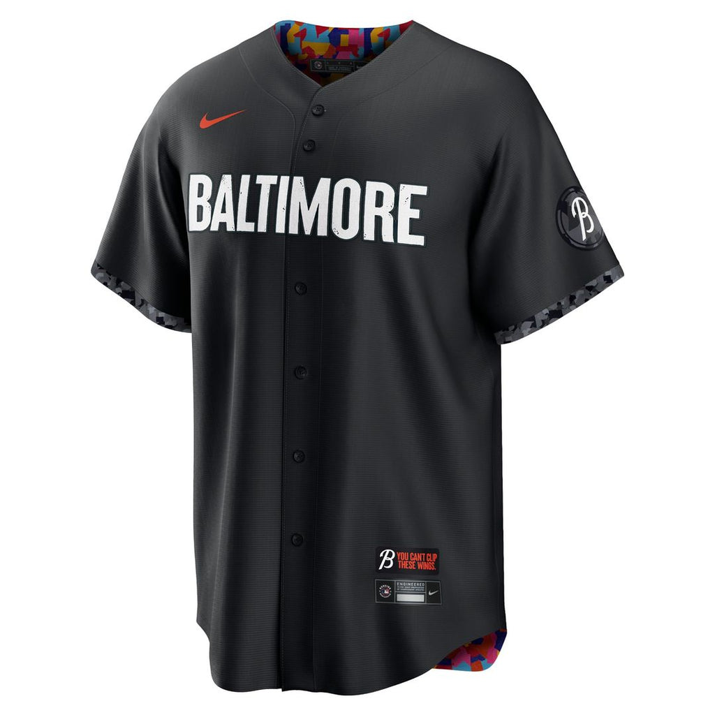 Baltimore Orioles Nike City Connect Replica Jersey - Black Official MLB Team Apparel Baseball Fan Gear