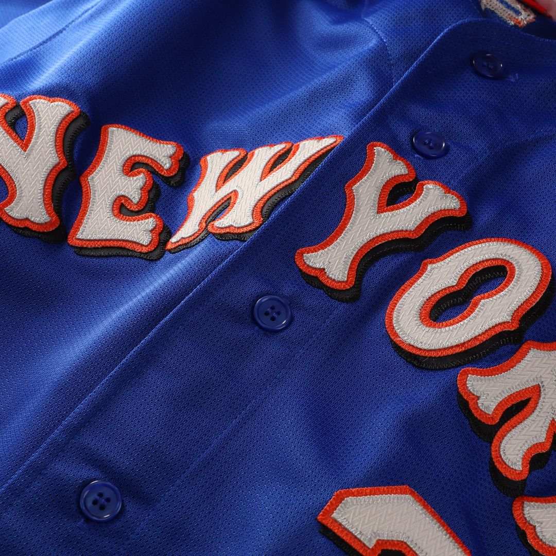 Mike Piazza New York Mets Mitchell & Ness Cooperstown Collection Mesh Batting Practice Button-Up Jersey - Orange Official MLB Team Apparel Baseball Fa