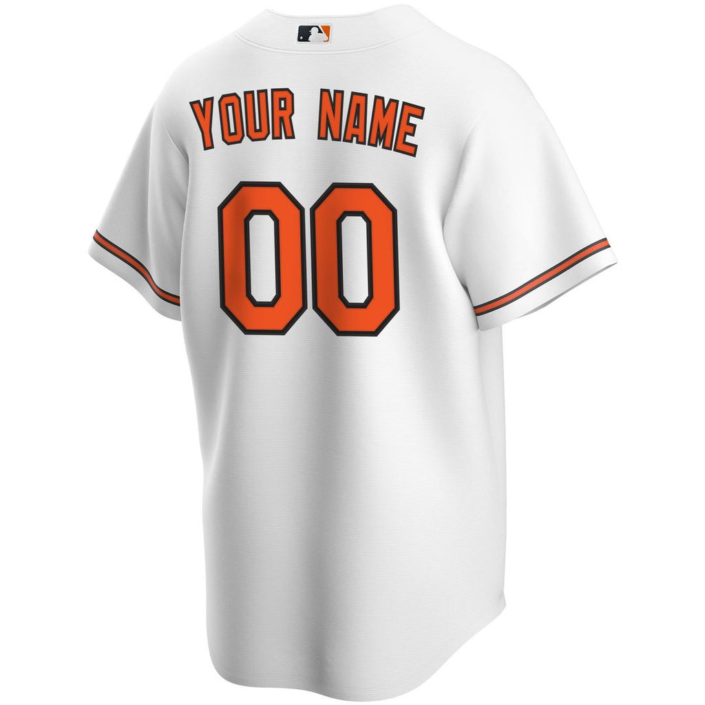 Baltimore Orioles Nike Home Replica Custom Jersey - White Official MLB Team Apparel Baseball Fan Gear