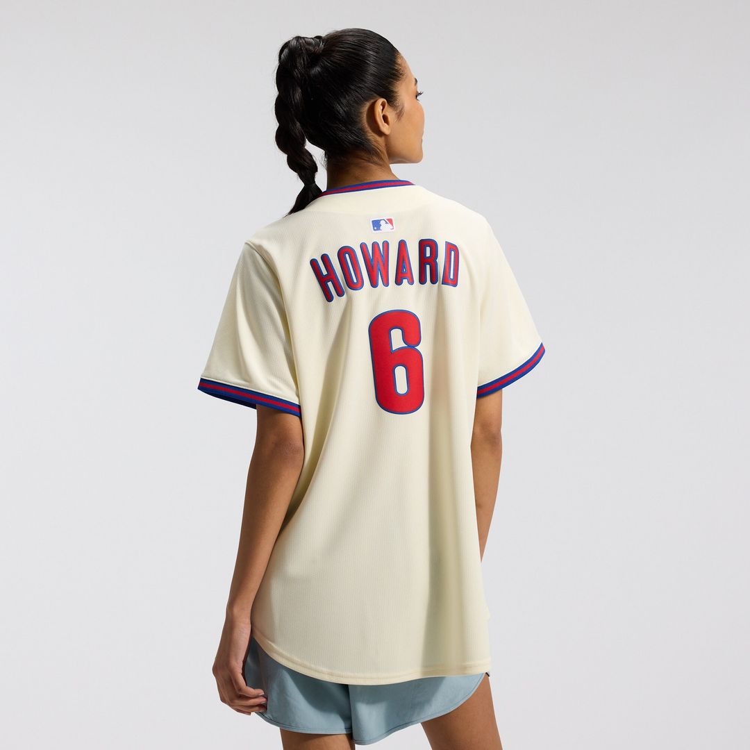 Ryan Howard Philadelphia Phillies Nike Women's Alternate 2 Limited Jersey – Cream Official MLB Team Apparel Baseball Fan Gear