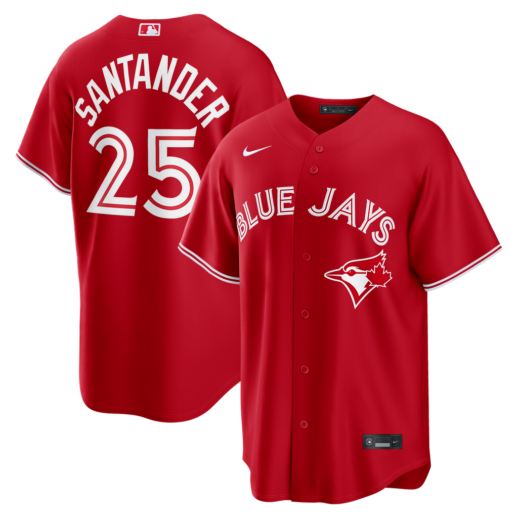 Anthony Santander Toronto Blue Jays Nike Canada Day Replica Jersey - Red Official MLB Team Apparel Baseball Fan Gear