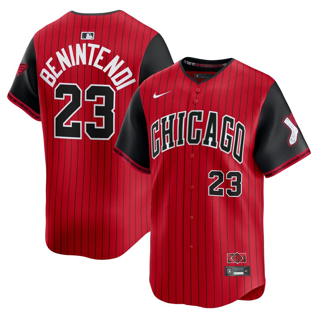 Andrew Benintendi Chicago White Sox Nike 2025 City Connect Limited Player Jersey - Red/Black Official MLB Team Apparel Baseball Fan Gear