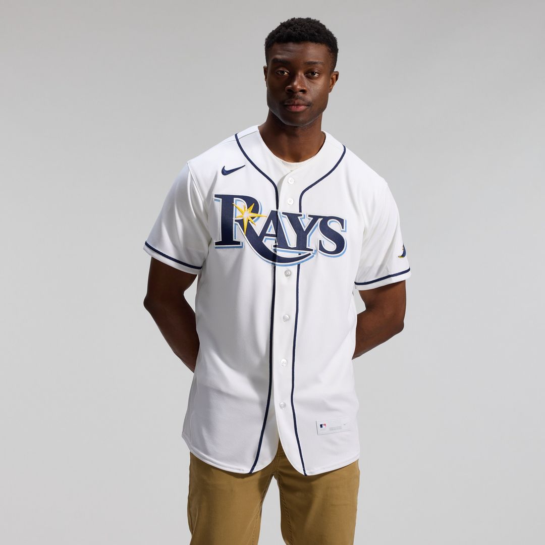 Tampa Bay Rays Nike Home Authentic Jersey - White Official MLB Team Apparel Baseball Fan Gear