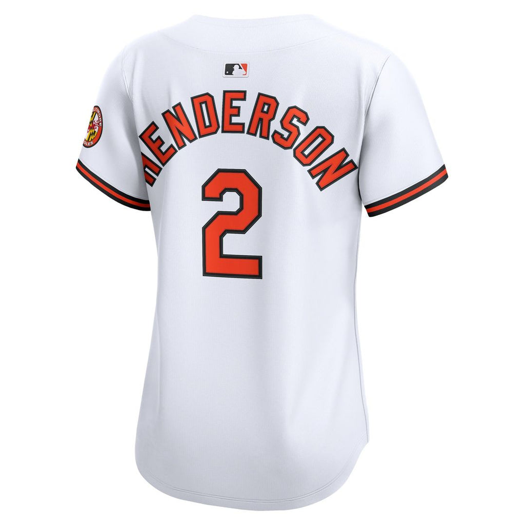 Gunnar Henderson Baltimore Orioles Nike Women's Home Limited Player Jersey - White Official MLB Team Apparel Baseball Fan Gear