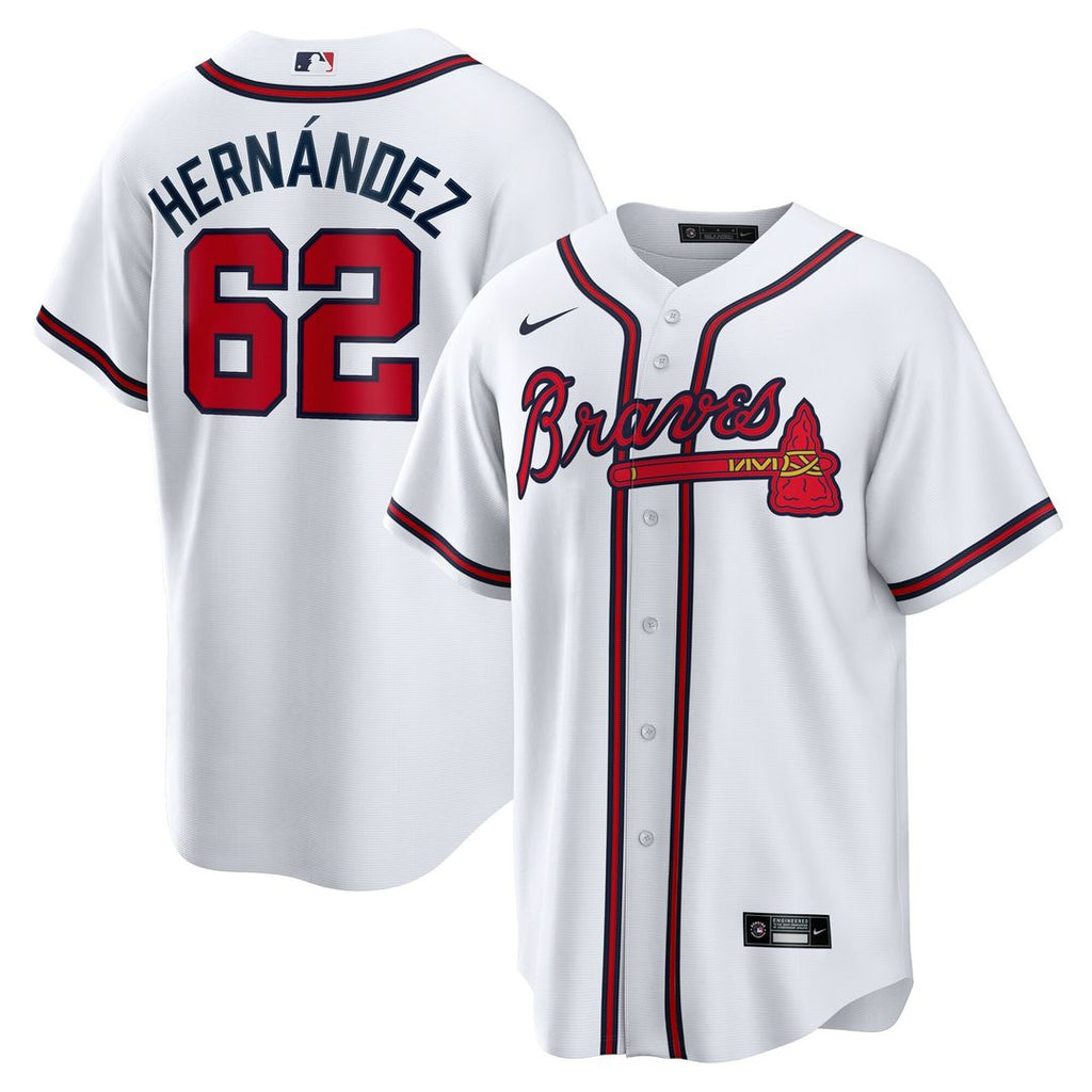 Daysbel Hernandez Atlanta Braves Nike Home Replica Jersey - White Official MLB Team Apparel Baseball Fan Gear