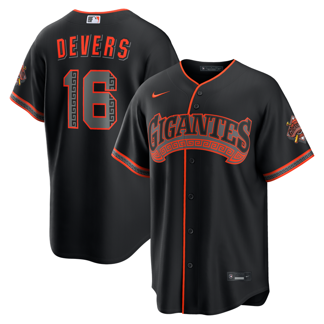 Rafael Devers San Francisco Giants Nike Alternate Stadium Jersey - Black Official MLB Team Apparel Baseball Fan Gear