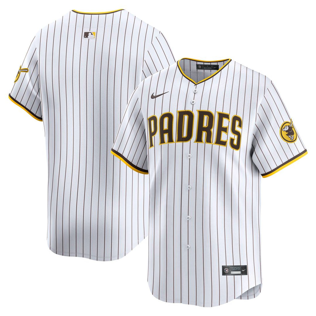 San Diego Padres Nike Home Limited Jersey - White Official MLB Team Apparel Baseball Fan Gear