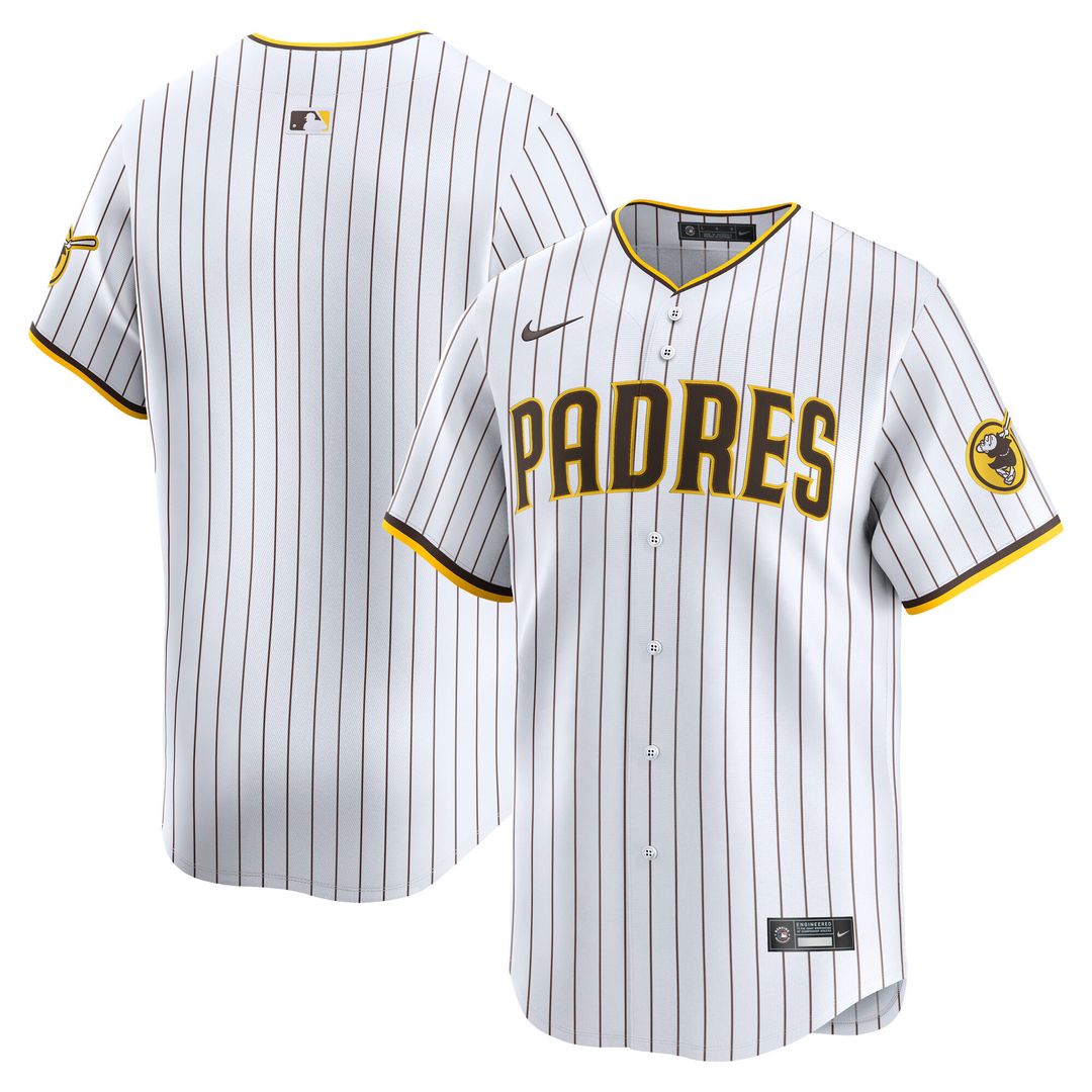 San Diego Padres Nike Home Limited Jersey - White Official MLB Team Apparel Baseball Fan Gear