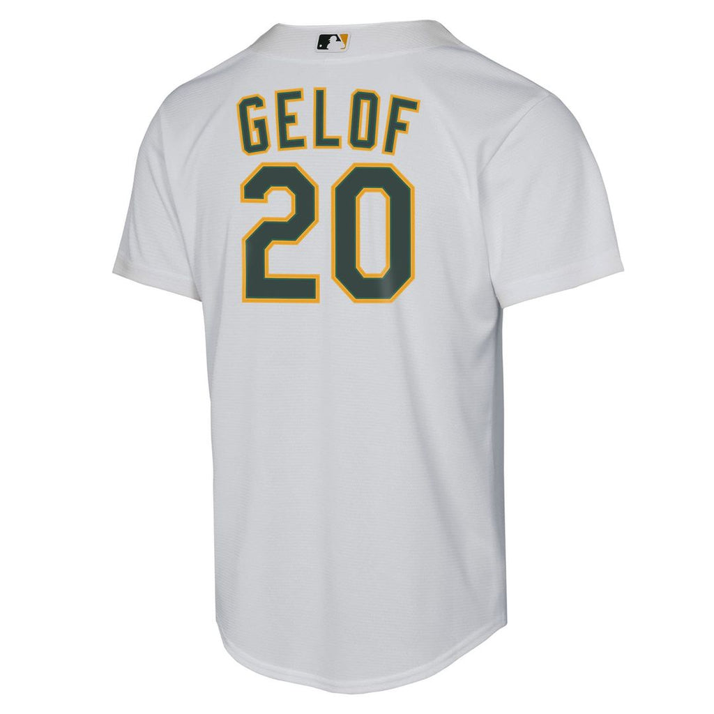 Zack Gelof Athletics Nike Youth Home Replica Player Jersey - White Official MLB Team Apparel Baseball Fan Gear