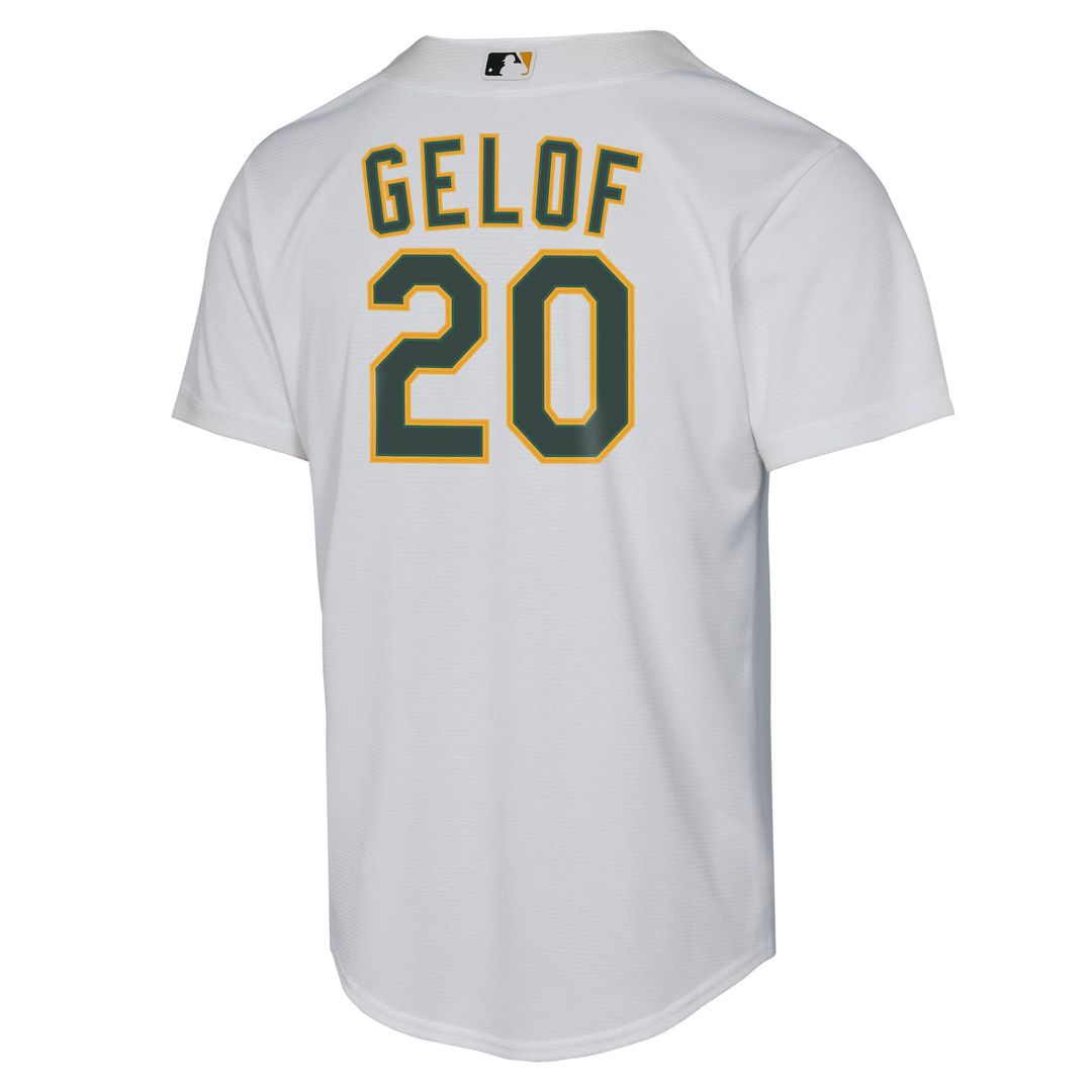 Zack Gelof Athletics Nike Youth Home Replica Player Jersey - White Official MLB Team Apparel Baseball Fan Gear