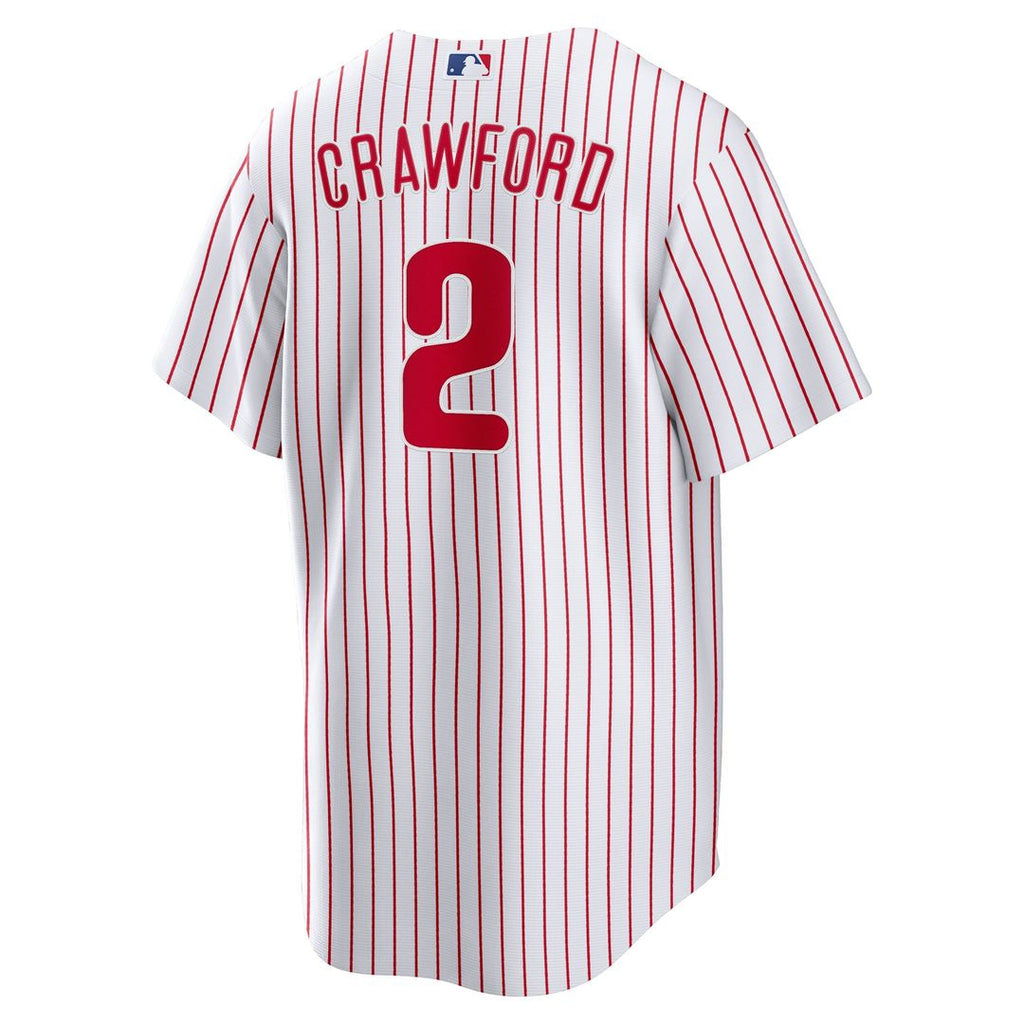 Justin Crawford Philadelphia Phillies Nike Home Replica Jersey - White Official MLB Team Apparel Baseball Fan Gear
