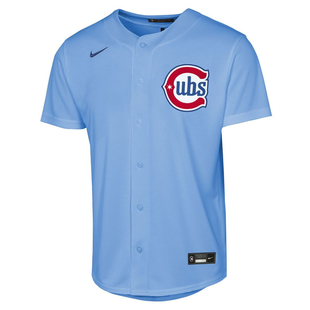 Chicago Cubs Nike Youth Alternate Replica Jersey - Light Blue Official MLB Team Apparel Baseball Fan Gear