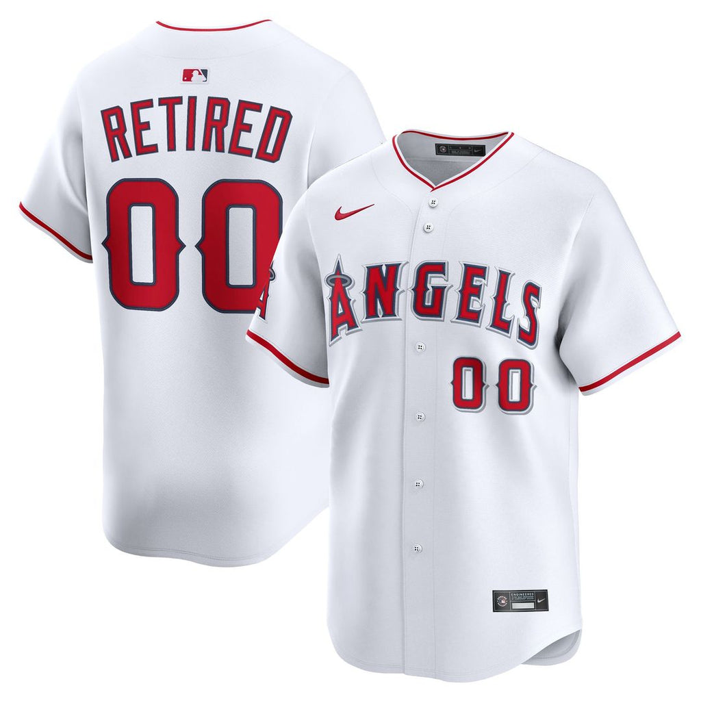 Los Angeles Angels Nike Home Limited Pick-A-Player Retired Roster Jersey - White Official MLB Team Apparel Baseball Fan Gear