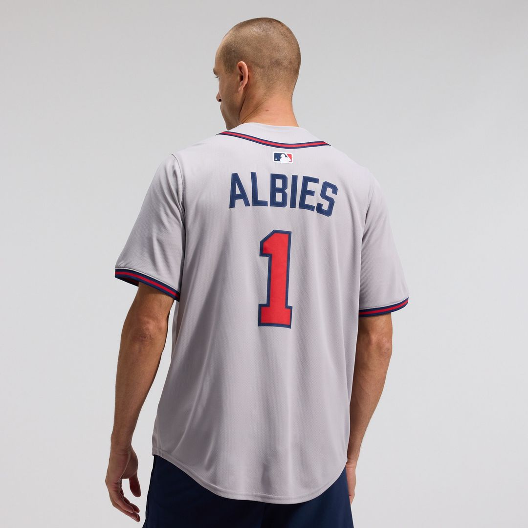 Ozzie Albies Atlanta Braves Nike Road Limited Player Jersey - Gray Official MLB Team Apparel Baseball Fan Gear